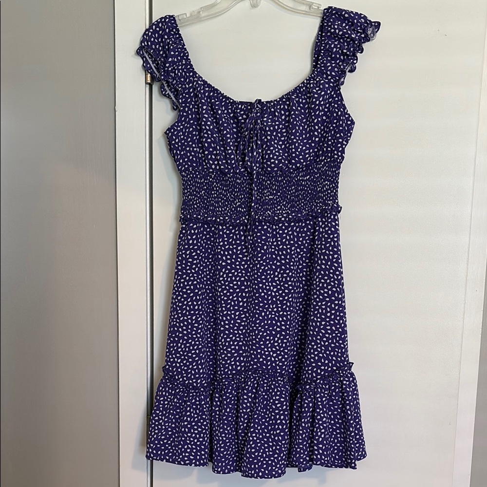 NWOT Purple Polka Dot Dress